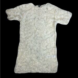 Nasty Gal Transparent Cream Lace Dress